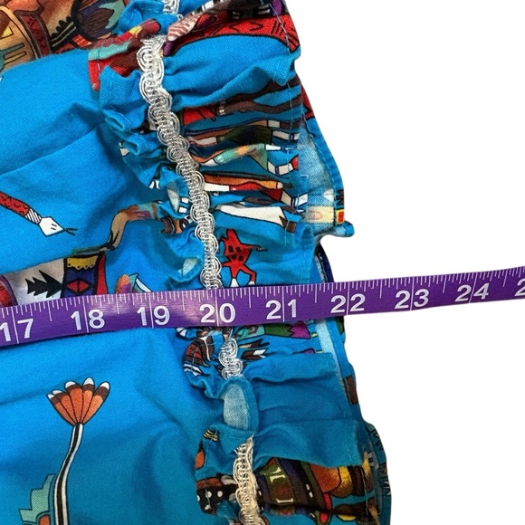 Vintage The Great American Square Dance Company Blue SW Aztec Circle Skirt - Picture 11 of 15